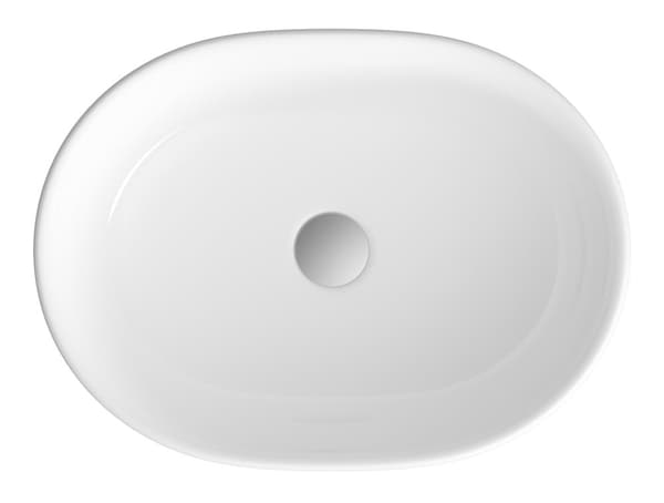 VASK TIL BORDMONTERING hvid KERAMISK OVAL rund badeværelseISOLA