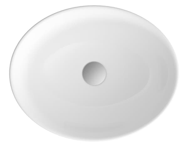 VASK TIL MONTERING PÅ BORD hvid KERAMISK OVAL HØJ badeværelse TONO