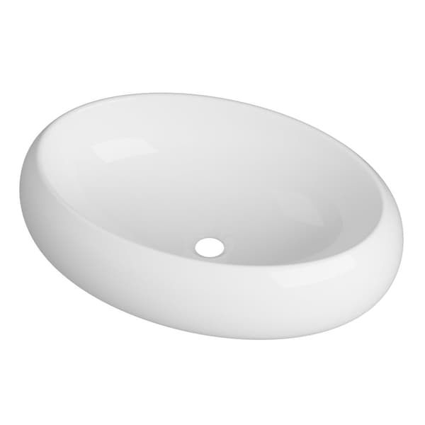 OVAL VASK TIL BORD HVID KERAMIK BADEVÆRELSE 361x41,5 TIL BORD OVELO