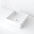Miniatyrbild 3 av 4: Starbath Plus - Vitt keramiskt tvättställ - Rektangulär form - Mått 31 x 31 x 11 cm