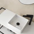 Miniatyrbild 4 av 4: Starbath Plus - Vitt keramiskt tvättställ - Rektangulär form - Mått 31 x 31 x 11 cm