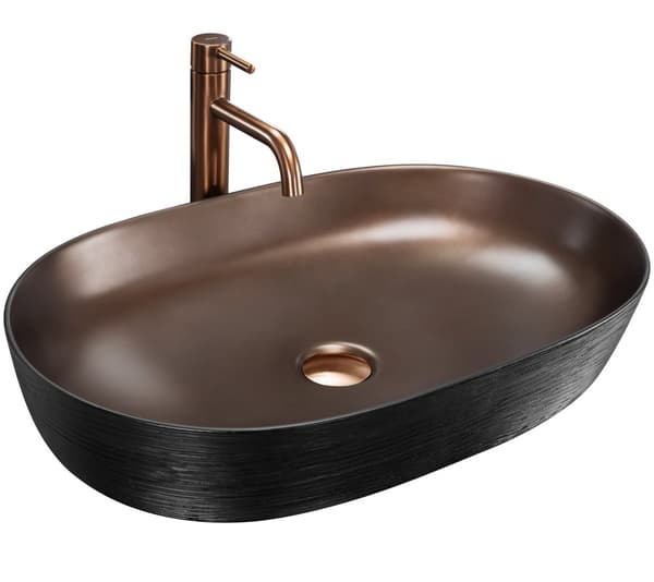 JALUSTALLINEN PESUALLAS REA CLEO 61 BRUSH COPPER BLACK