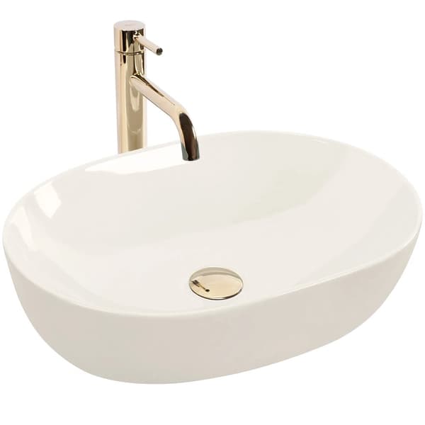 HÅNDVASK PÅ PIEDESTAL REA LISA SHINY WHITE