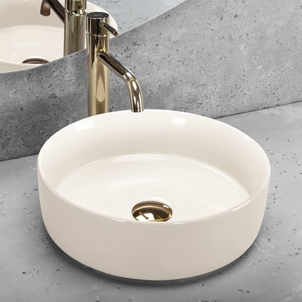 HÅNDVASK PÅ PIEDESTAL REA SAMI SHINY WHITE