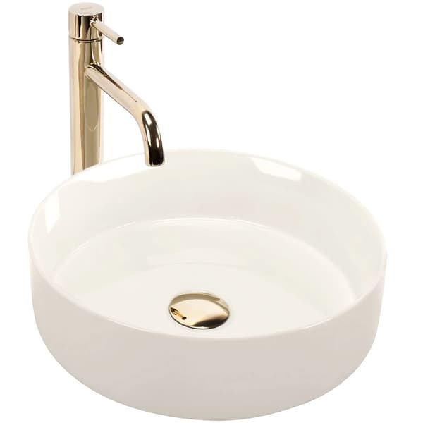 HÅNDVASK PÅ PIEDESTAL REA SAMI SHINY WHITE