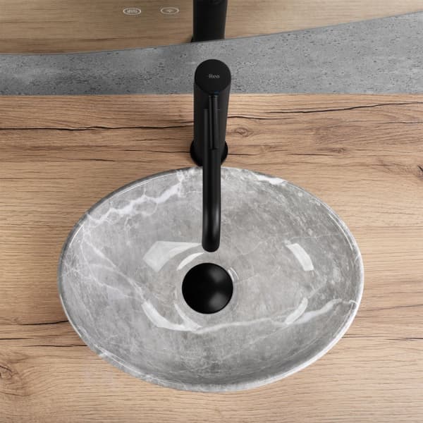 HÅNDVASK PÅ PIEDESTAL REA SOFIA MINI GRIGIO GREY