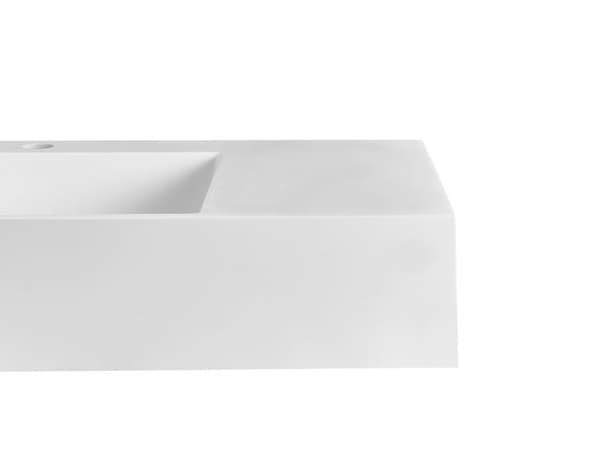 Hallhengt Servant Hvit Matt Finish Mineralstøpt 90 x 48 cm Rektangulær Baderomsvask