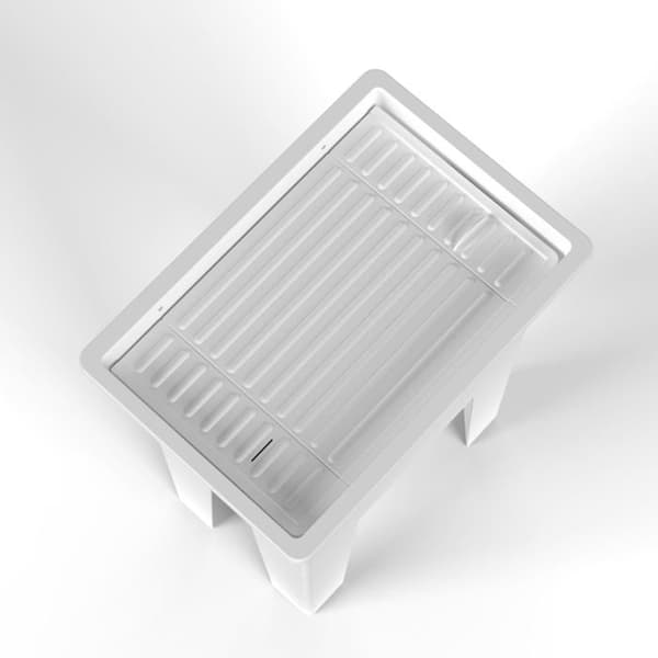 Tvättställ - Adventa handfat - 9W113C98 - Monobloc tvättställ i polypropenharts för utomhusbruk, 59 x 41 x 75 cm, vit