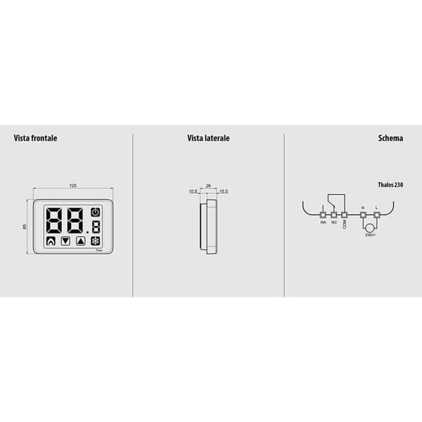 VEMER thalos-230 Vit Termos TATO Touch - VE434700
