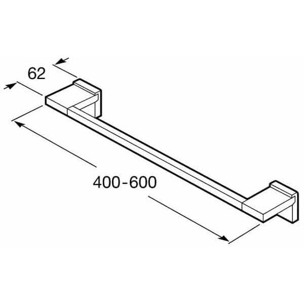 Toallero tvättställ 60cm cromo
