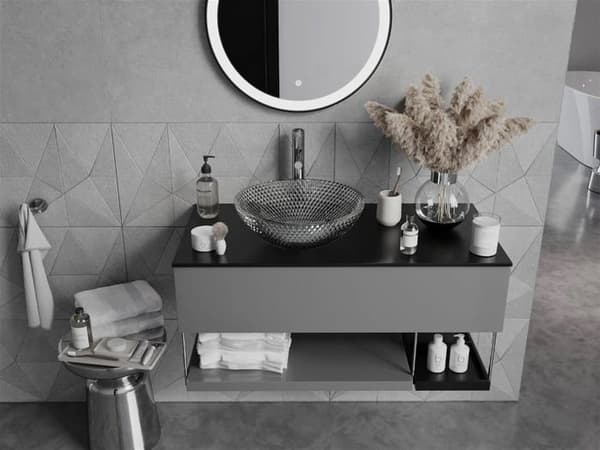 Lavabo - Mexen vask - 24094200 - Olza Vask på benk i glass, transparent