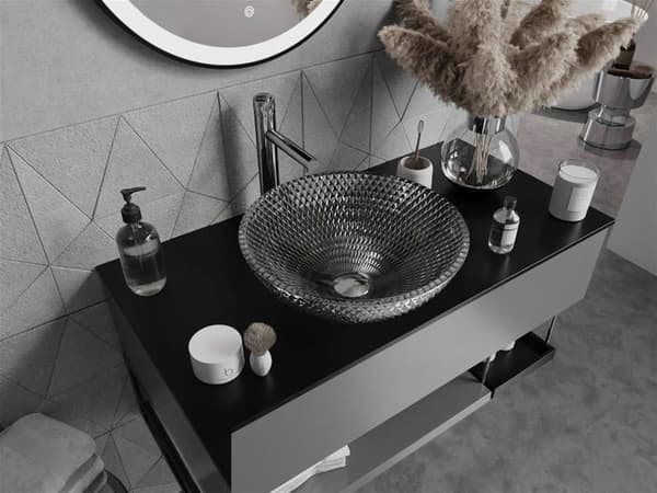 Lavabo - Mexen vask - 24094200 - Olza Vask på benk i glass, transparent