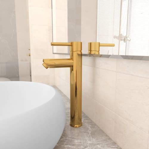 Badrumsblandare guld 12x30 cm