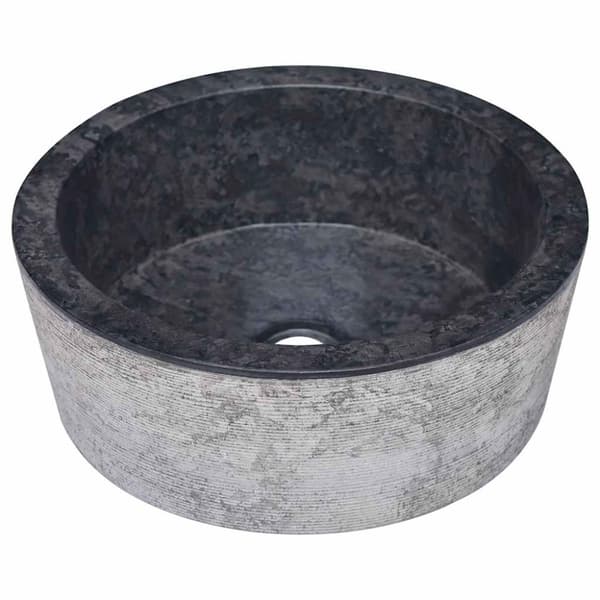Handfat svart Ø40x15 cm marmor