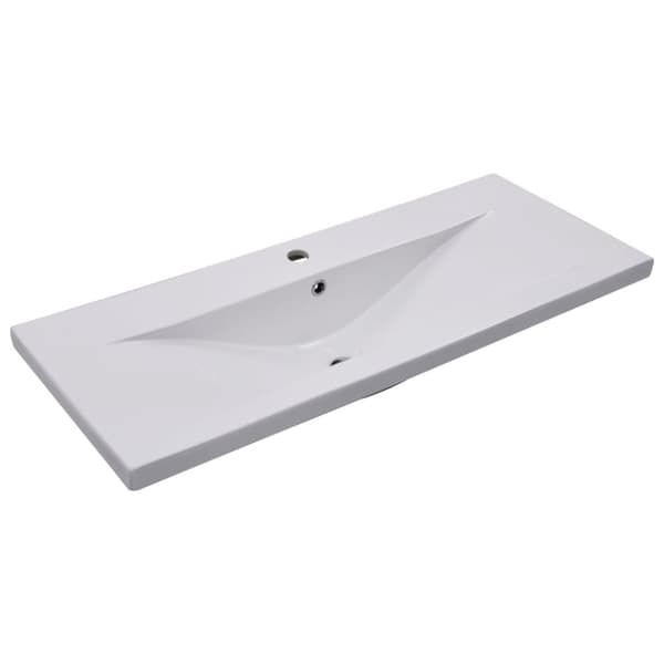 Inbyggt handfat 101x39,5x18,5 cm keramik vit
