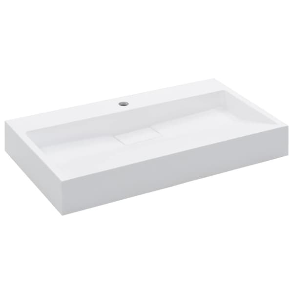 Handfat 80x46x11 cm mineralgjuten vit