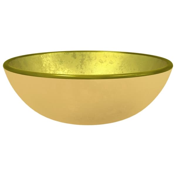 Handfat härdat glas 35x12 cm guld