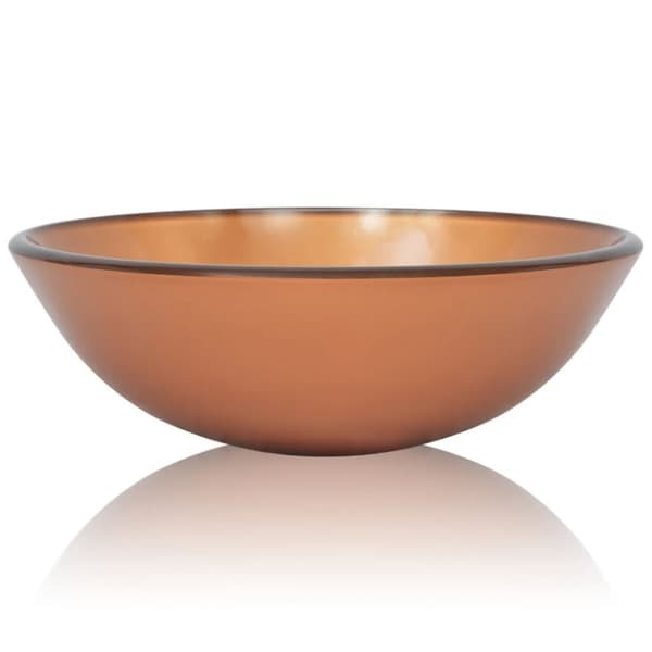 Handfat i härdat glas 42 cm brun