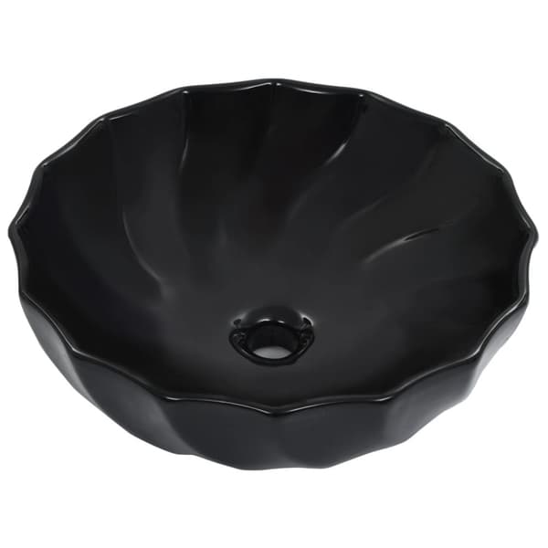 Handfat 46x17 cm keramik svart