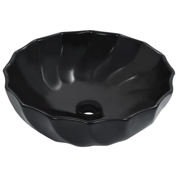 Handfat 46x17 cm keramik svart
