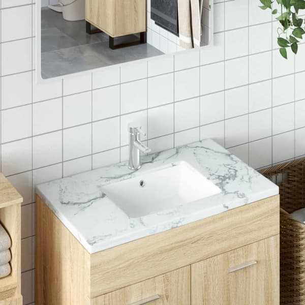 Handfat vit 50x40,5x18,5 cm rektangulär keramik