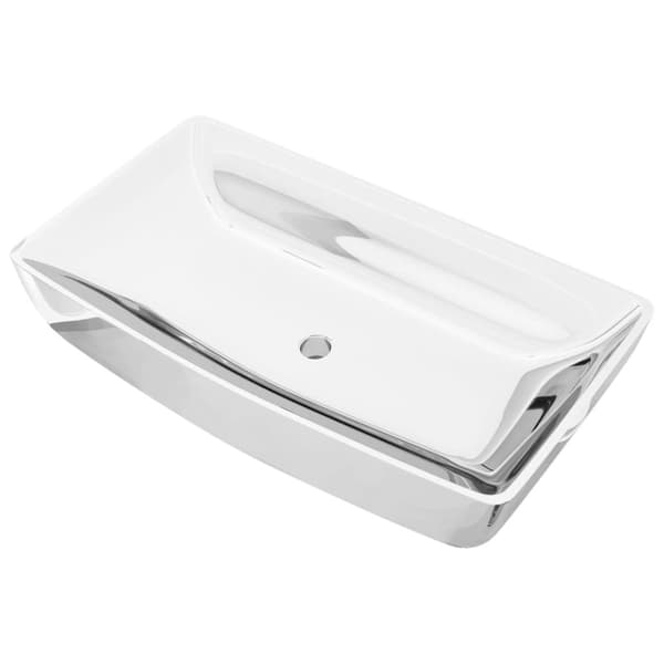 Handfat 71x38x13,5 cm keramik silver