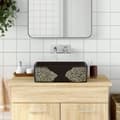 Miniatyrbild 1 av 2: Handfat svart rektangulär 46x35,5x13 cm keramik