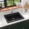 Miniatyrbild 1 av 2: Handfat granit 600x450x120 mm svart
