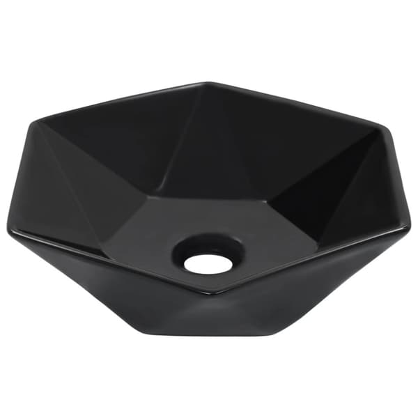 Handfat 41x36,5x12 cm keramik svart