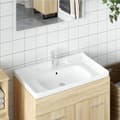 Miniatyrbild 1 av 2: Handfat vit 91,5x48x23 cm rektangulärt keramik