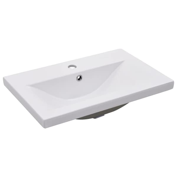 Inbyggt handfat 61x39,5x18,5 cm keramik vit