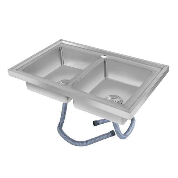Kaksinkertainen keittiöallas, suuri kapasiteetti, kestävä ruostumaton teräs,Hopea