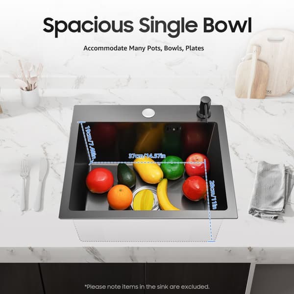 Rostfritt Stål Kökshandfat, Modern Rektangulär Design, Ljuddämpande Funktioner, Praktisk Tvålbehållare
