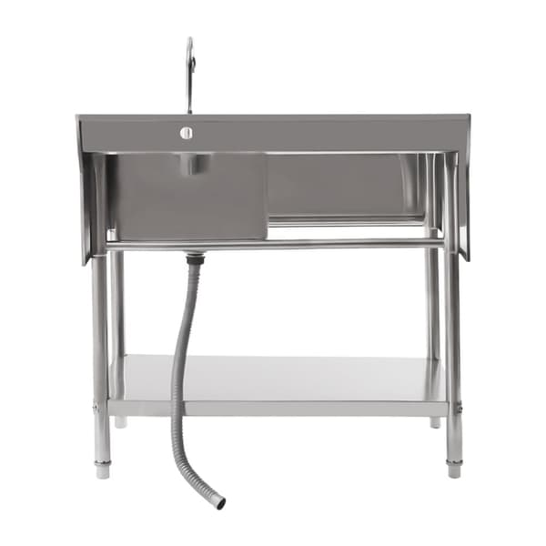 Rustfrit Stål Vask, Enkelt Skål, Moderne Design