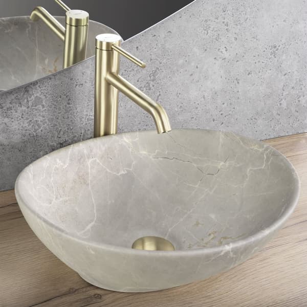 BORDPLADE VASK REA SOFIA BEIGE MATT OVALE