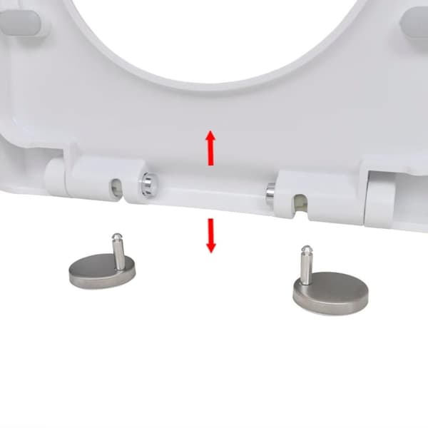 vidaXL soft close toiletsæde quick-release design firkantet hvid