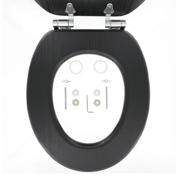 Tiger soft-close toiletsæde Blackwash MDF sort 252030746