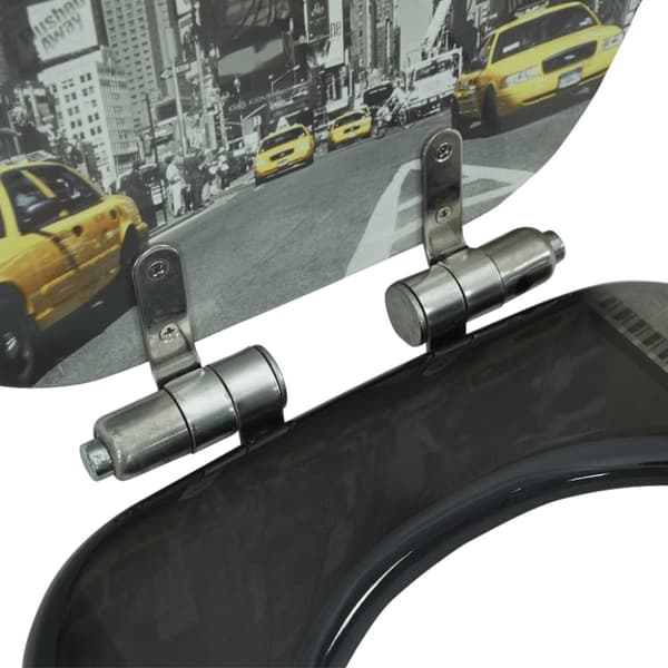 vidaXL Toalettsete med myk lukkefunksjon MDF New York-design