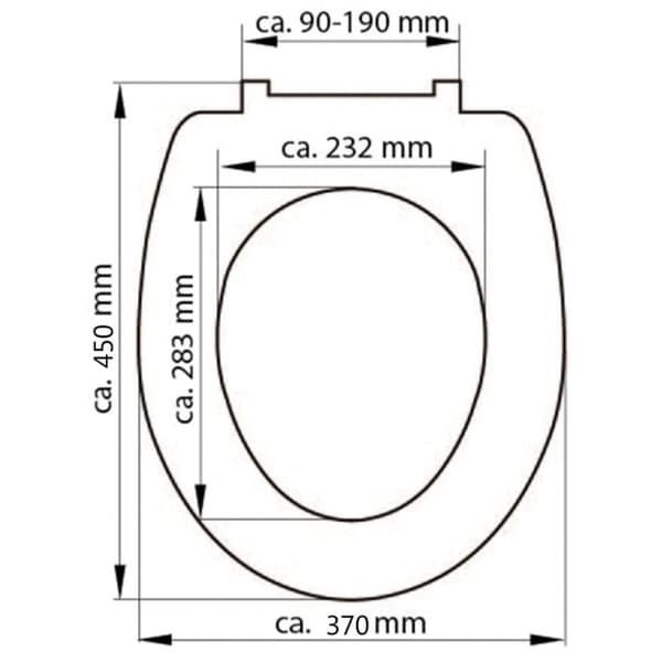 SCHÜTTE toiletsæde WHITE duroplast
