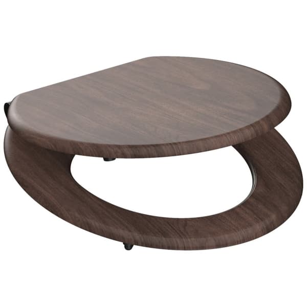 SCHÜTTE toiletsæde med soft close-funktion DARK WOOD MDF