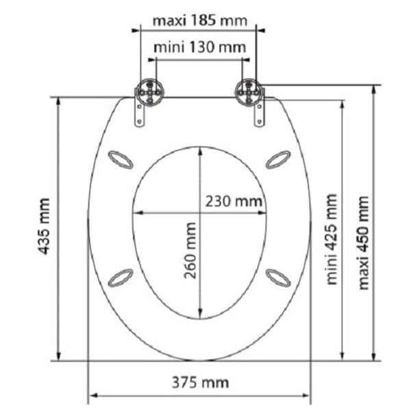 SCHÜTTE toiletsæde med soft close-funktion DARK WOOD MDF