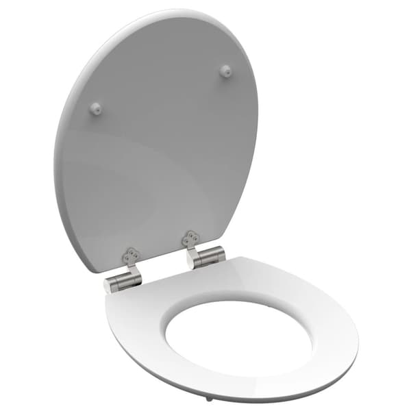 SCHÜTTE toiletsæde med soft close-funktion GREY STEEL MDF højglans