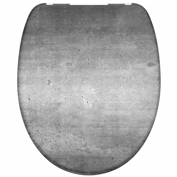 SCHÜTTE Toalettsits med mjuk stängning INDUSTRIAL GREY