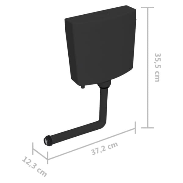 vidaXL Cistern till toalett med botten inlopp 3/6 L svart