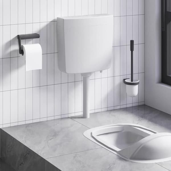 vidaXL toiletcisterne med vandindløb i bunden 3/6 l grå
