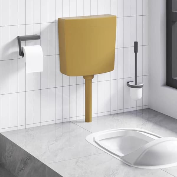 vidaXL toiletcisterne med vandindløb i bunden 3/6 l karrygul