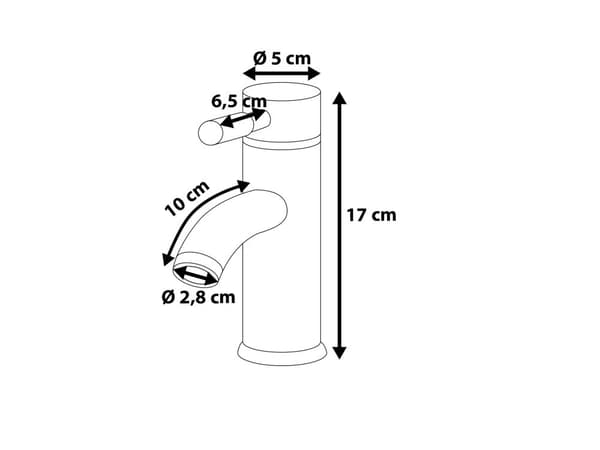 Hana hopea 5 x 17 x 5 cm metalli kiiltävä yksivipuinen nokka 10 cm