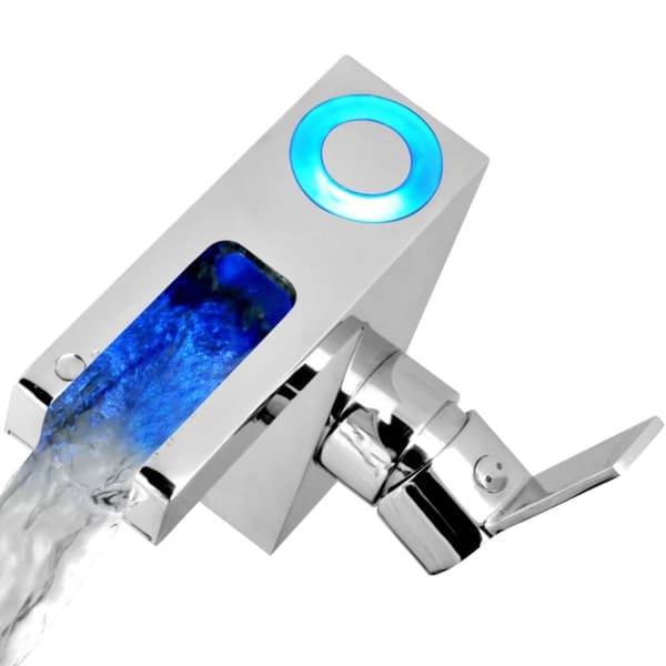 SCHÜTTE blandingsbatteri til håndvask LED vandfaldstud ORINOCO krom
