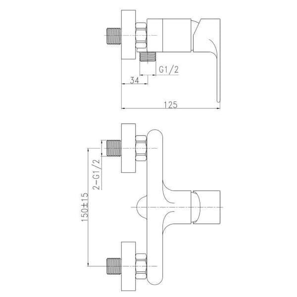 ROUSSEAU Nordé duschmixer