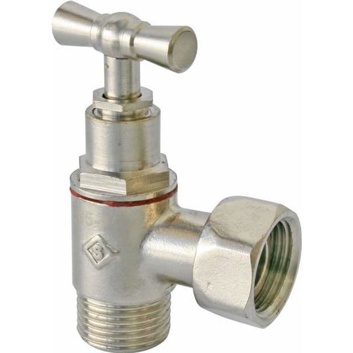 SOMATHERM WC-vandhane - Firkantet med kabelforskruning - Messing - Fornolket type Ø 3/8